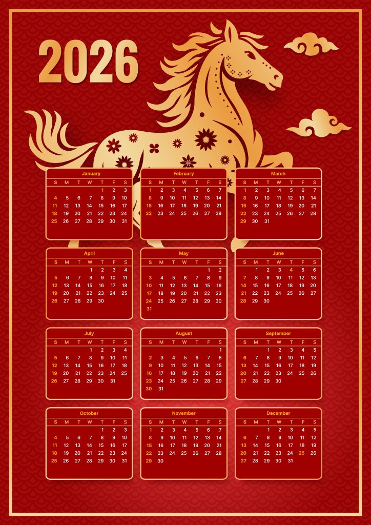 Design Racing Horse Calendar